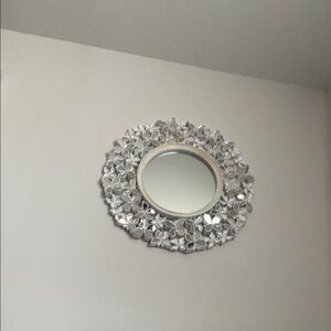 Silver Floral Wall Mirror